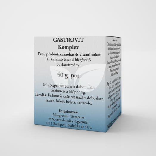 Gastrovit komplex pre-, probiotikumokat és vitaminokat tartalmazó étrend-kiegészítő por 50 g • Egészségbolt