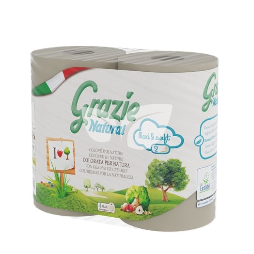 Grazie Natural toalettpapír 4 db 2 rétegű • Egészségbolt