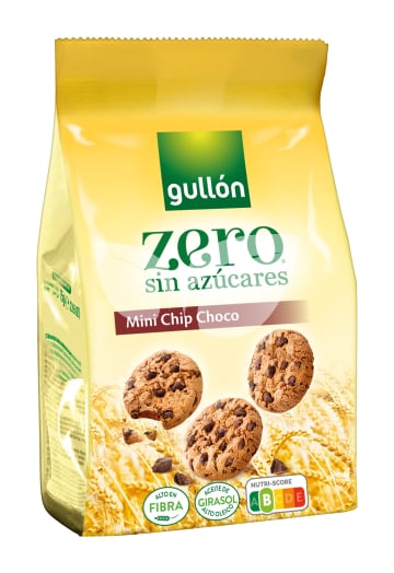 Gullón mini chip choco zero keksz csokoládé darabkákkal, édesítőszerrel 75 g • Egészségbolt