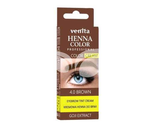 Henna Color tartós szempilla és szemöldök krémfesték középbarna goji bogyóval 15 g • Egészségbolt