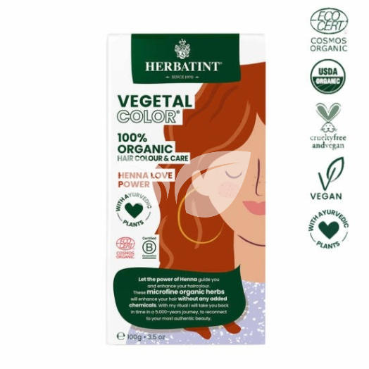Herbatint vegetal color henna love hajfesték 100 g • Egészségbolt