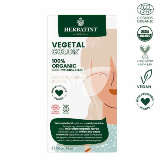 Herbatint vegetal color neutral cassia hajfesték 100 g • Egészségbolt