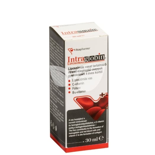 Intraglobin liposzómás vasat tartalmazó étrend-kiegészítő cseppek gyerekeknek 30 ml • Egészségbolt
