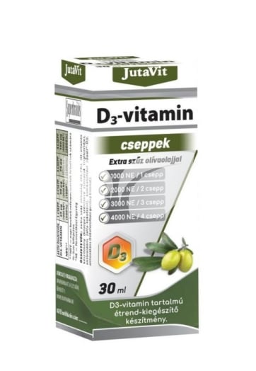 Jutavit d3-vitamin 1000NE cseppek extra szűz olivaolajjal 30 ml • Egészségbolt