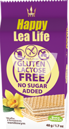 Lea life mini vaníliás ostyaszelet hozzáadott cukor-, glutén-, laktóz nélkül 48 g • Egészségbolt