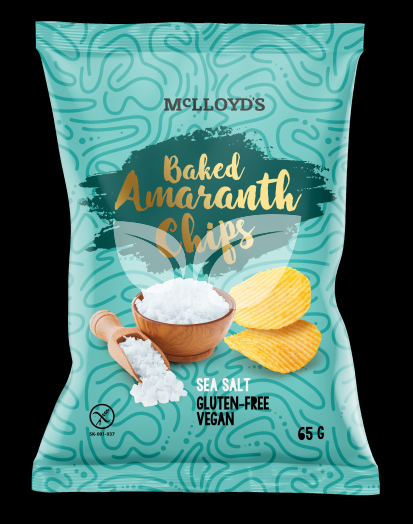Mclloyds bio amaranth chips sült snack tengeri sós 65 g • Egészségbolt