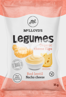 Mclloyds bio legumes extrudált snack vöröslencse nacho sajttal 35 g