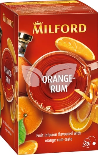Milford narancs-rum ízű gyümölcstea 20x2,5g 50 g • Egészségbolt