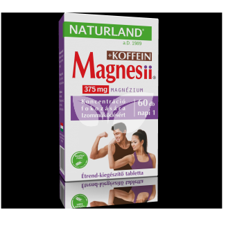 Naturland magnesii+koffein étrend-kiegészítő tabletta 60 db