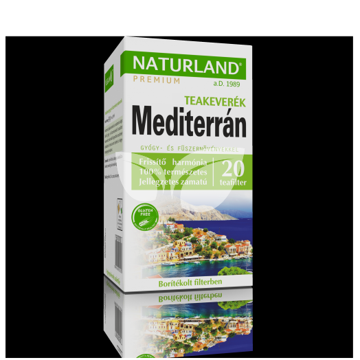 Naturland mediterrán gyógy- és fűszernövény teakeverék 20x1,5g 30 g • Egészségbolt