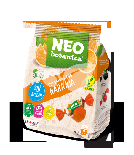 Neo Botanica stevia zselécukorka cukormentes, gluténmentes narancs ízű 72 g • Egészségbolt