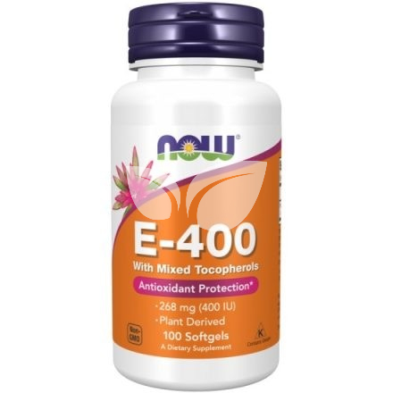 Now e-vitamin 400ne természetes kevert tokoferolokkal lágykapszula 100 db • Egészségbolt