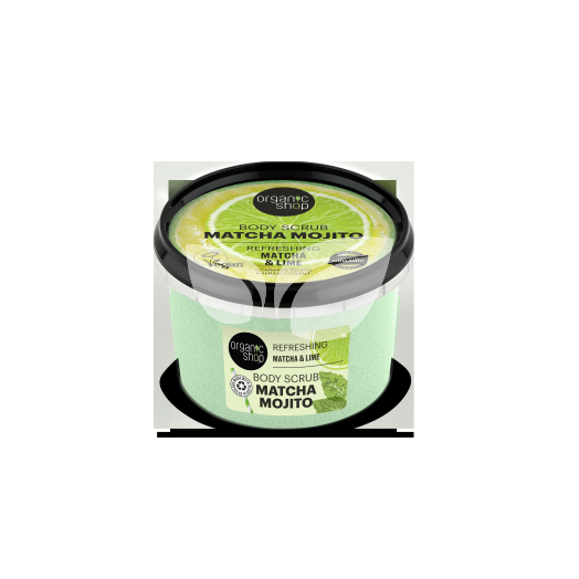 Organic Shop bio cukros testradír frissítő matcha-val és lime-mal 250 ml • Egészségbolt