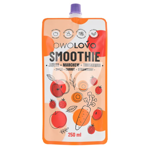 Owolovo smoothie alma-sárgarépa-eper 250 ml • Egészségbolt