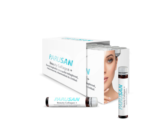 Parusan beauty collagen+ ivóampulla kollagénnel,hialuronsavval, vitaminokkal és cinkkel étrend-kiegészítő 28 db • Egészségbolt