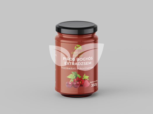 Premium Natura csökkentett energia tartalmú extra dzsem édesítőszerekkel vegyes piros ribizli-meggy-málna 350 g • Egészségbolt