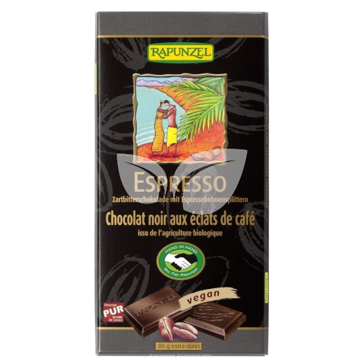 Rapunzel bio félédes kávés csokoládé 80 g • Egészségbolt