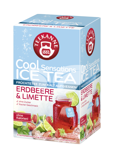 Teekanne cool sensations eper lime ízű gyümölcs ice tea 45 g • Egészségbolt