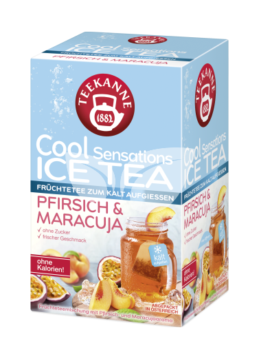 Teekanne cool sensations őszibarack maracuja ízű gyümölcs ice tea 45 g • Egészségbolt