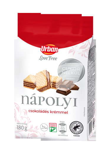 Urban Love Free csokoládés nápolyi hcn 180 g • Egészségbolt