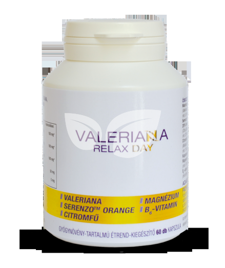 Valeriana relax day gyógynövénytartalmú kapszula 60 db • Egészségbolt
