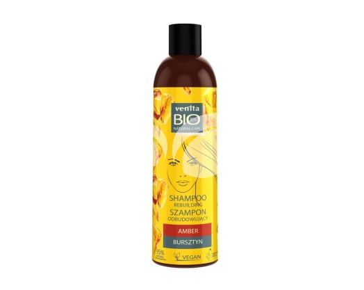 Venita 95% bio natural vegán helyreállító hajsampon festett hajra borostyán kivonattal 300 ml