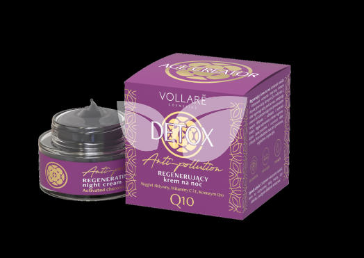 Vollaré age creator detox anti-aging bőrregeneráló éjszakai arckrém aktív szénnel, q10-koenzimmel, c+e-vitaminnal 50 ml • Egészségbolt