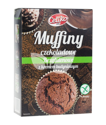 Celiko muffin lisztkeverék étcsokoládé darabokkal és pudinggal 310 g • Egészségbolt