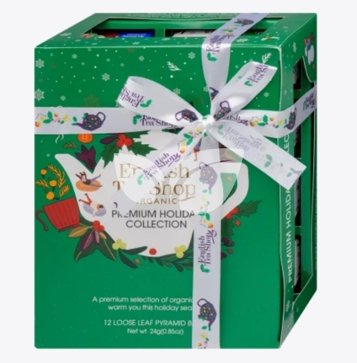 Ets 12 bio karácsonyi zöld hóemberes selyempiramis filteres teaválogatás 24 g • Egészségbolt